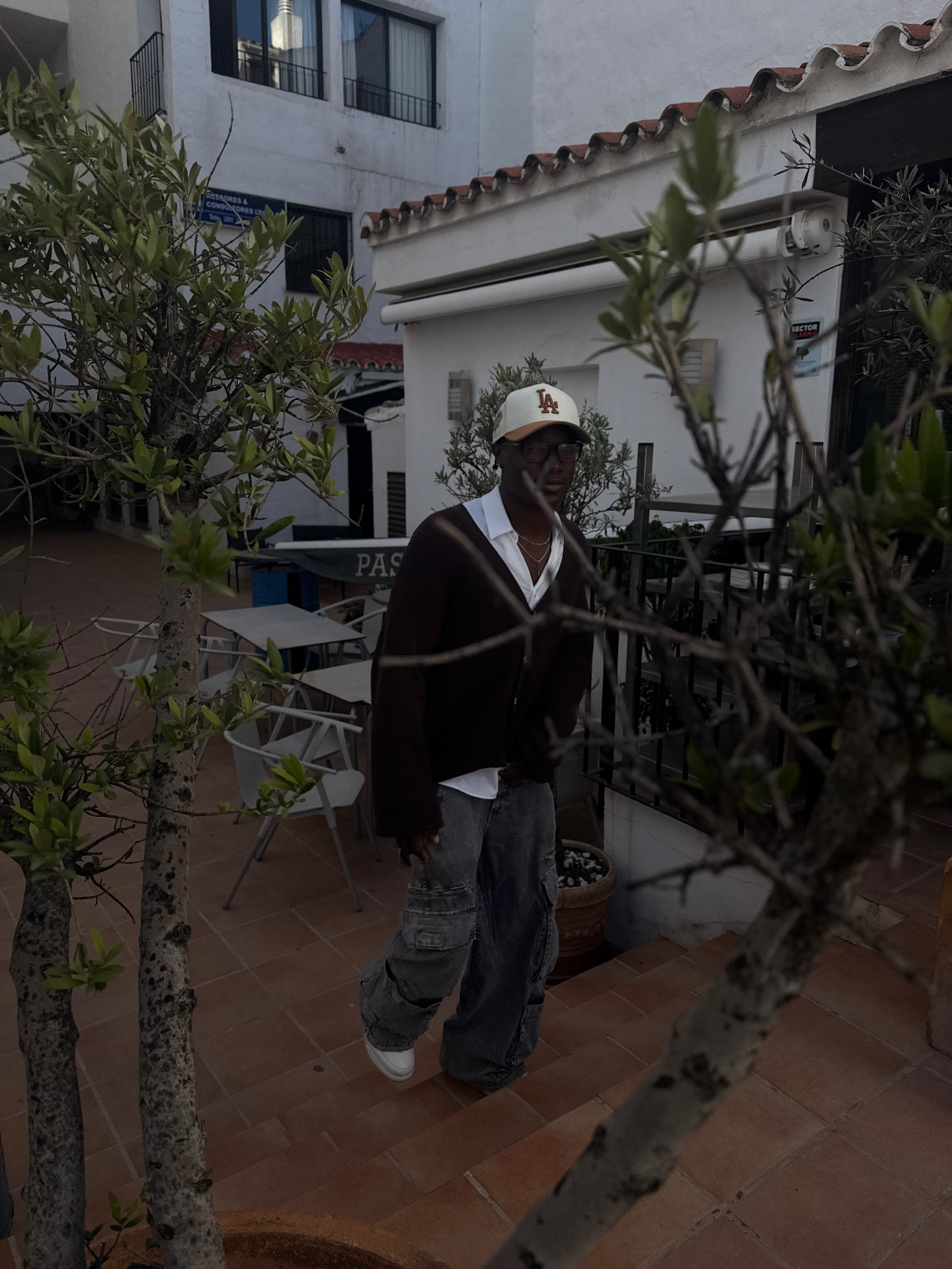 Rahim in a courtyard in southern Spain